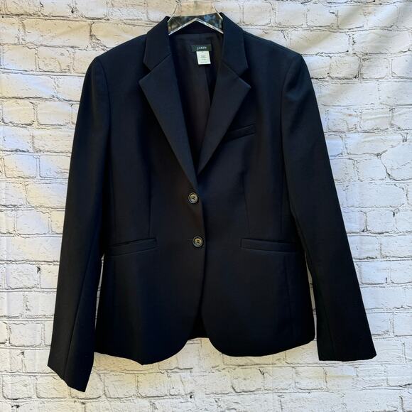 J. Crew Blazer Wool Black Lined Size 6 Japan Classic Capsule Preppy Academia - Picture 1 of 8